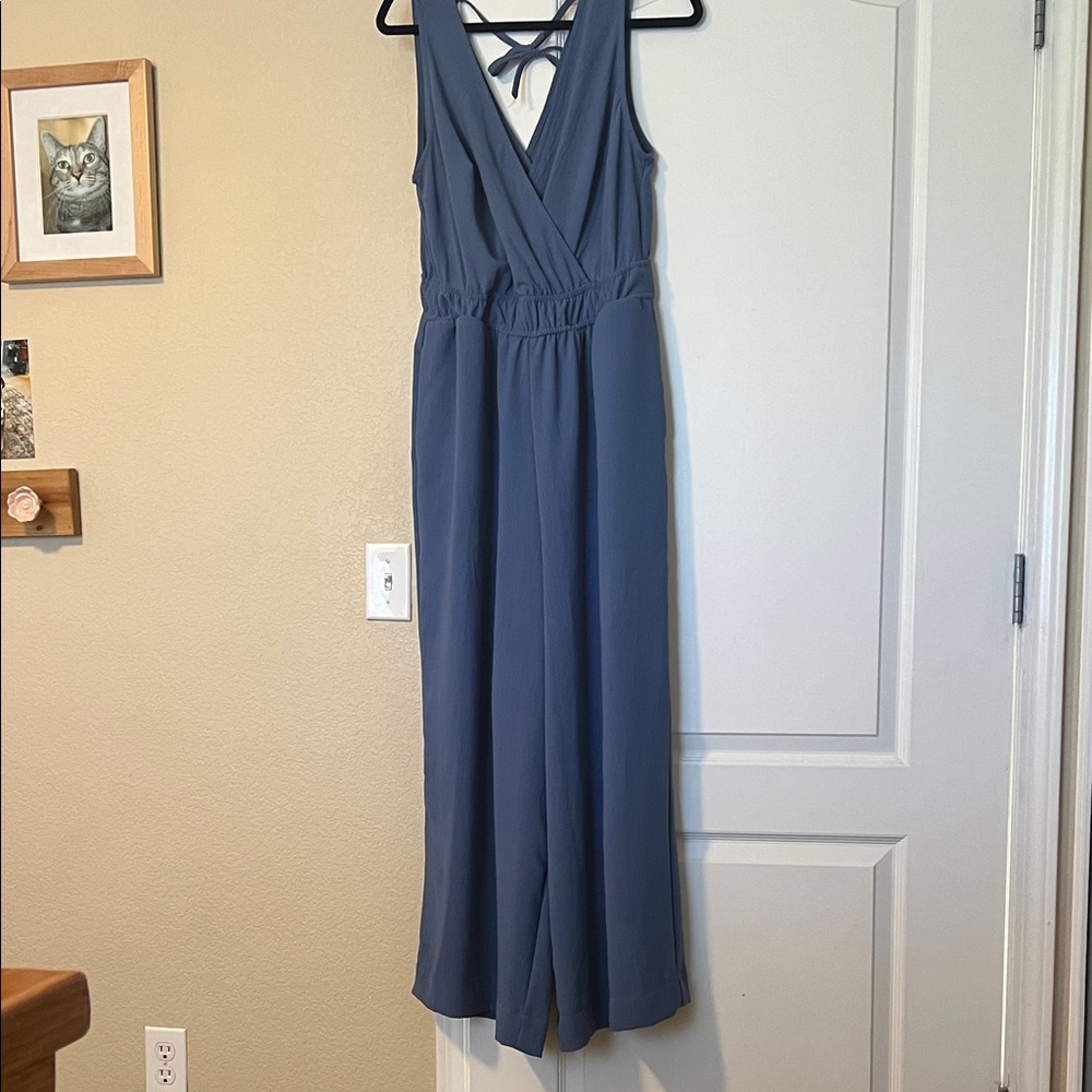 Elegant Blue Sleeveless jumpsuit